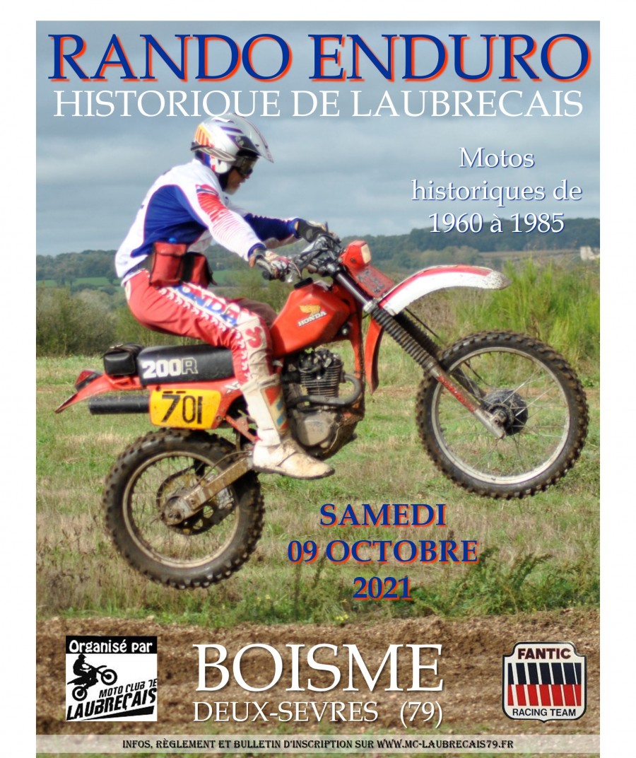 RANDO ENDURO HISTORIQUE DE BOISME LE 09/10/2021